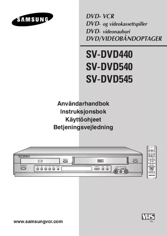 Mode d'emploi SAMSUNG SV-DVD440