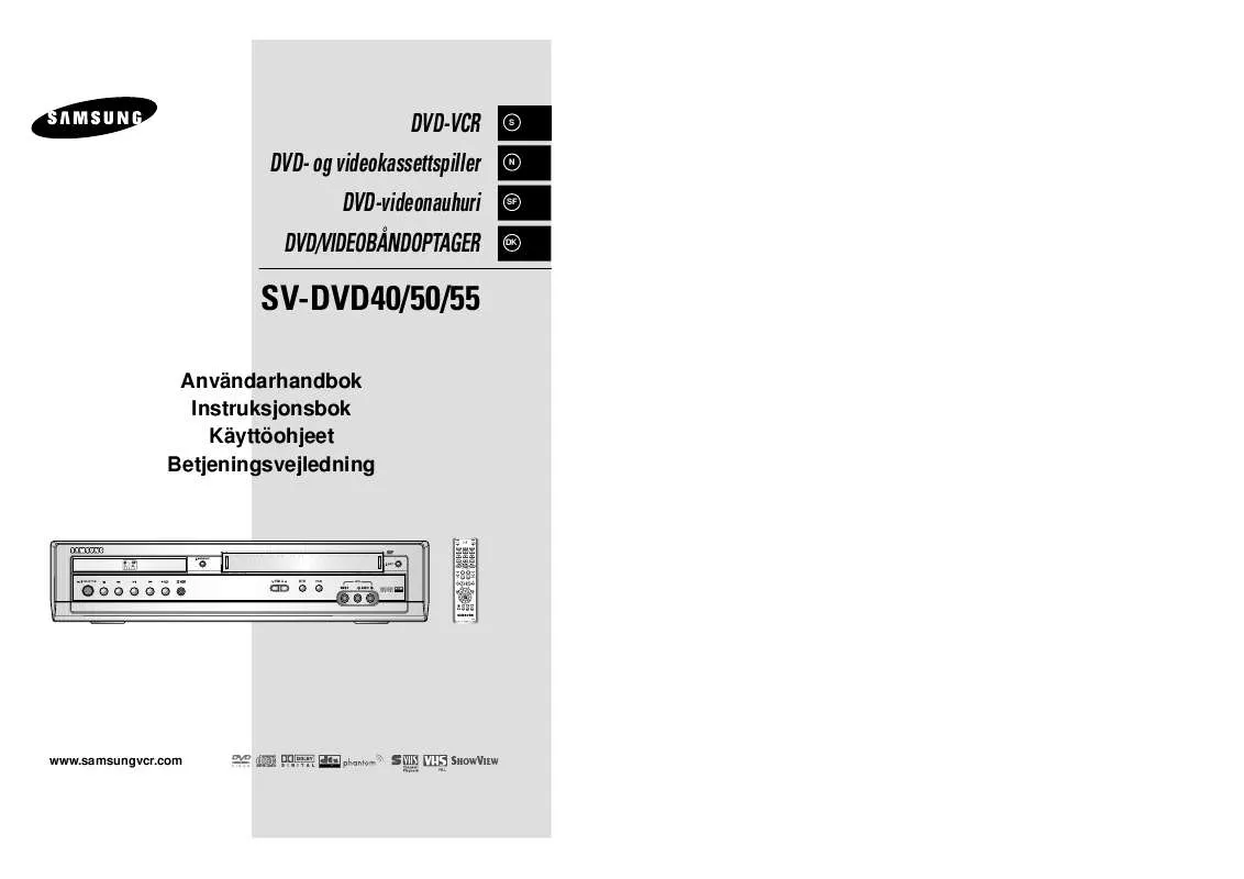 Mode d'emploi SAMSUNG SV-DVD50