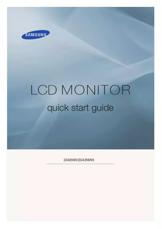 Mode d'emploi SAMSUNG SYNCMASTER 2043NW