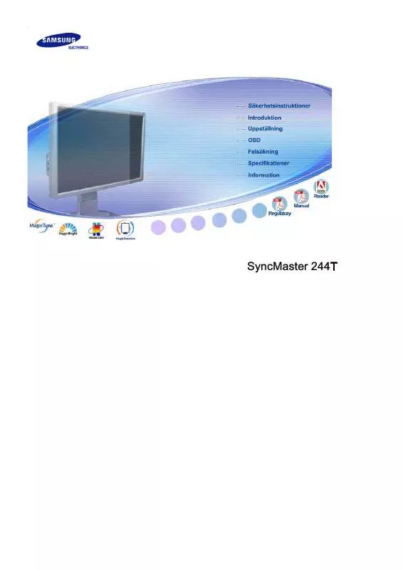 Mode d'emploi SAMSUNG SYNCMASTER 244T