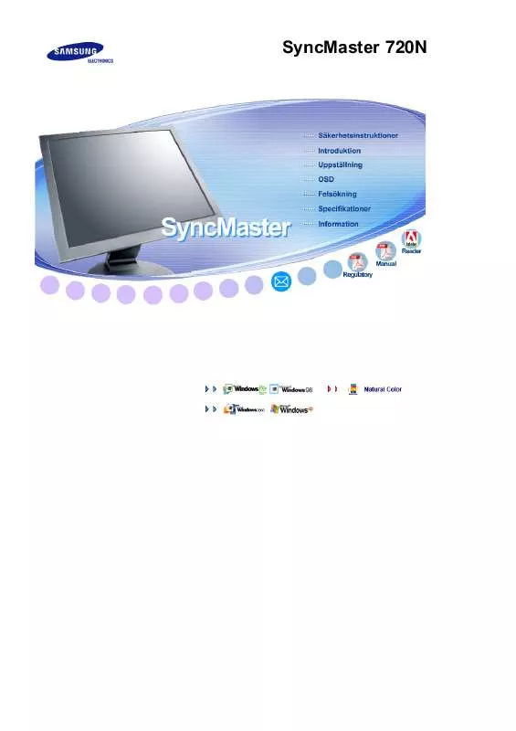 Mode d'emploi SAMSUNG SYNCMASTER 720N