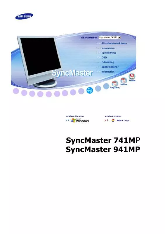 Mode d'emploi SAMSUNG SYNCMASTER 741MP