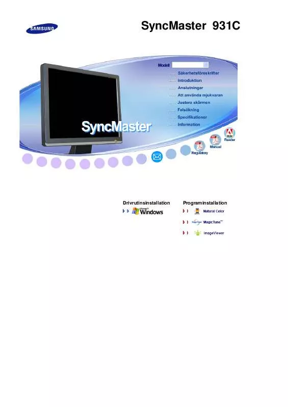 Mode d'emploi SAMSUNG SYNCMASTER 931C