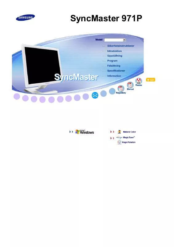 Mode d'emploi SAMSUNG SYNCMASTER 971P SORT