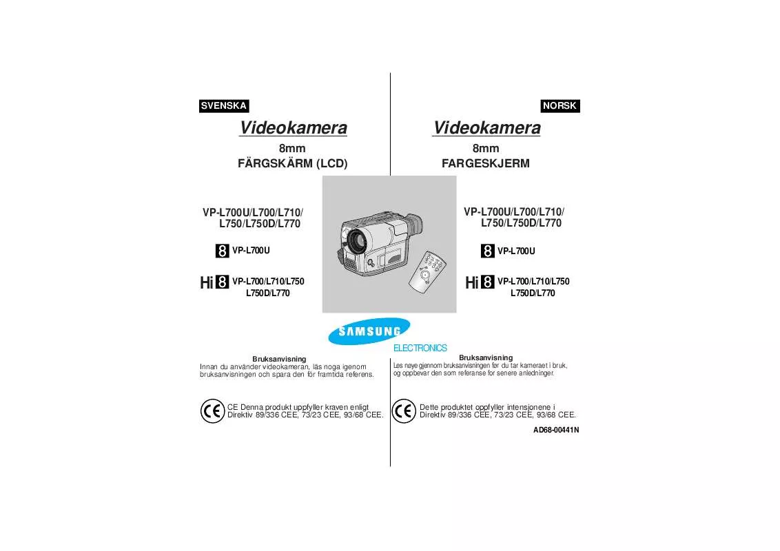 Mode d'emploi SAMSUNG VP-L700