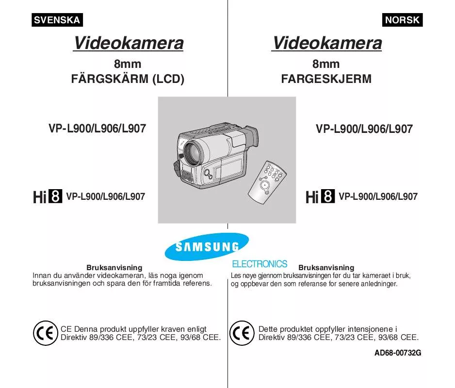 Mode d'emploi SAMSUNG VP-L900