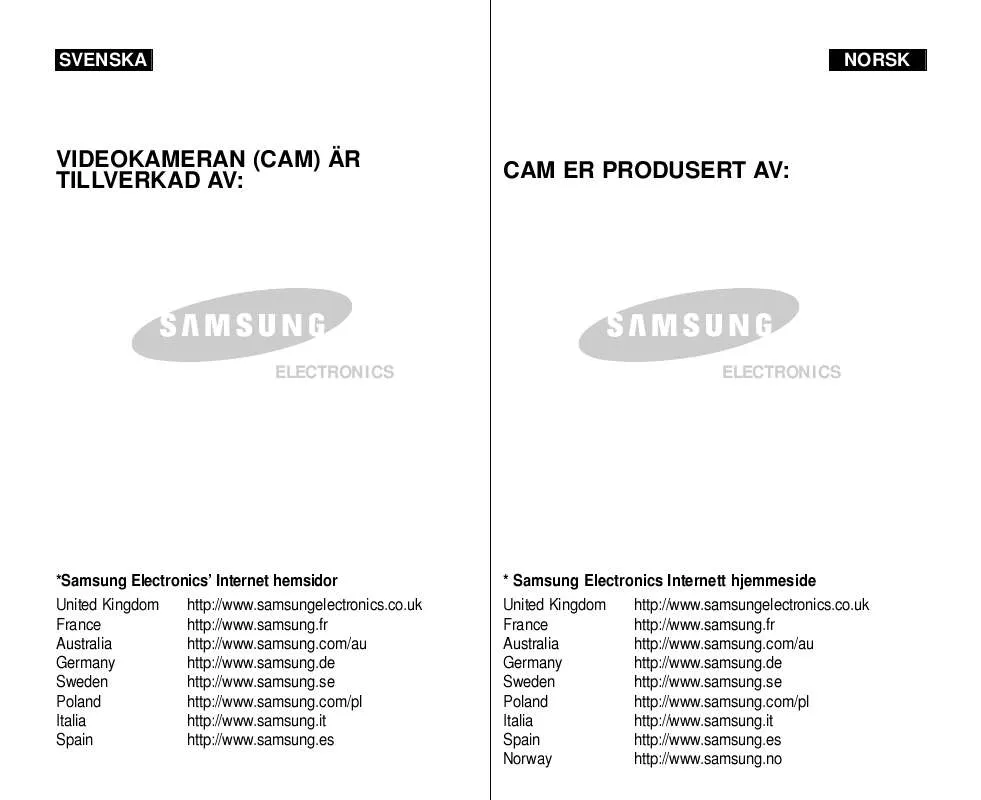 Mode d'emploi SAMSUNG VP-M102