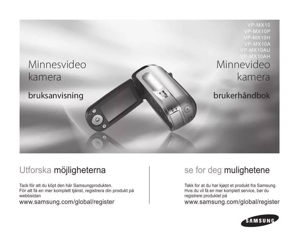 Mode d'emploi SAMSUNG VP-MX10