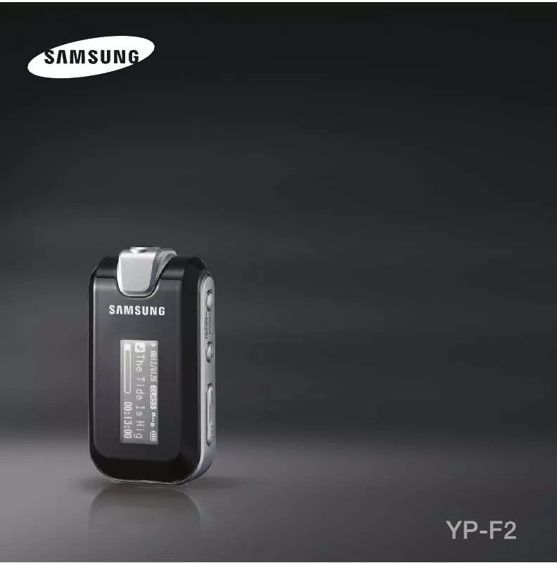 Mode d'emploi SAMSUNG YP-F2RXB