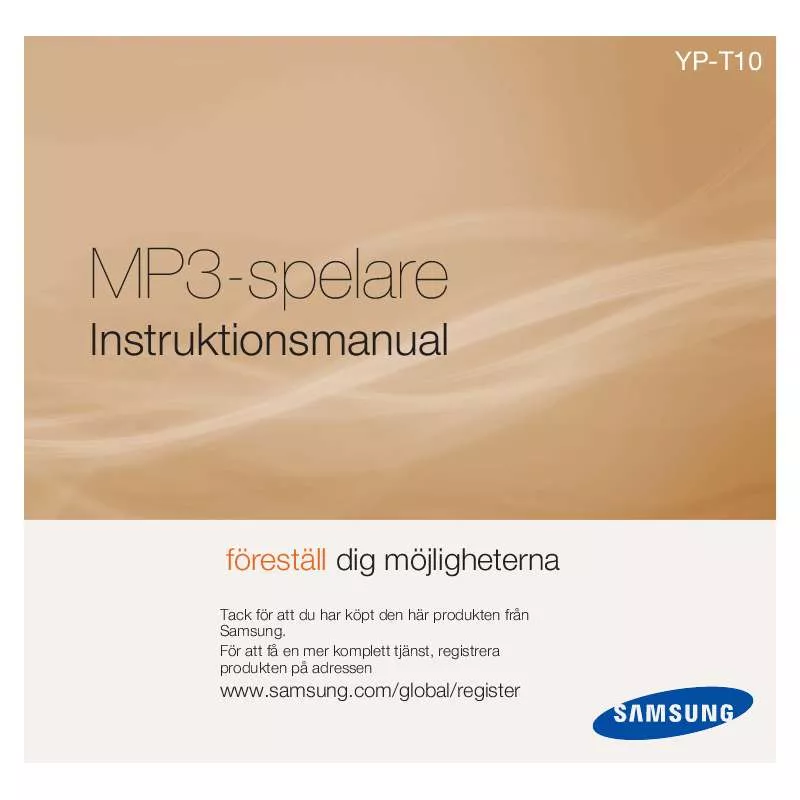 Mode d'emploi SAMSUNG YP-T10JAB