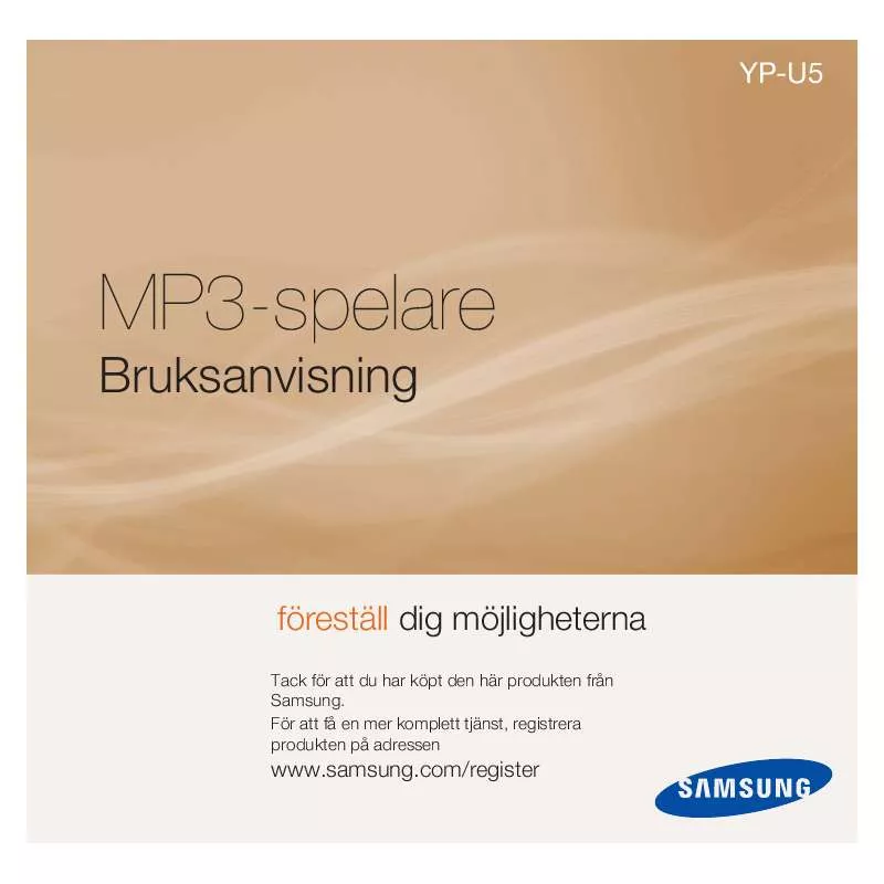 Mode d'emploi SAMSUNG YP-U5JAP