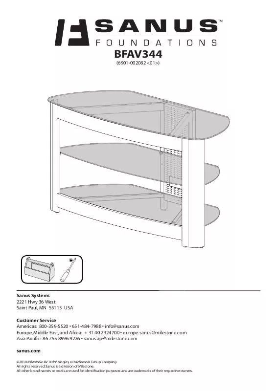 Mode d'emploi SANUS SYSTEMS BFAV344