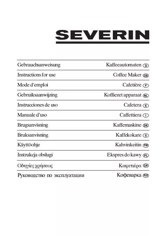 Mode d'emploi SEVERIN KA 4151