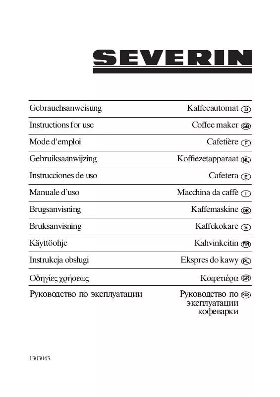 Mode d'emploi SEVERIN KA 5363