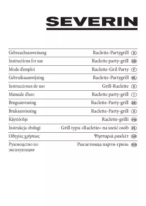 Mode d'emploi SEVERIN RG 2681