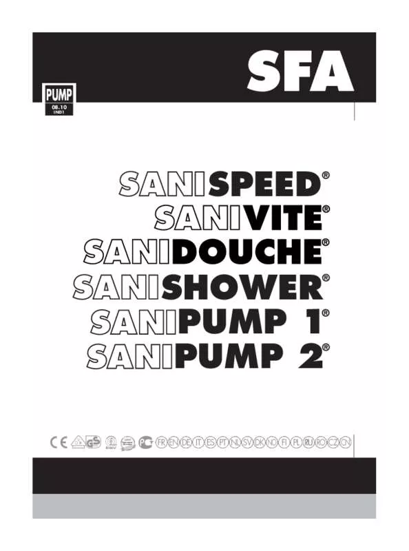 Mode d'emploi SFA SANIPUMP 1