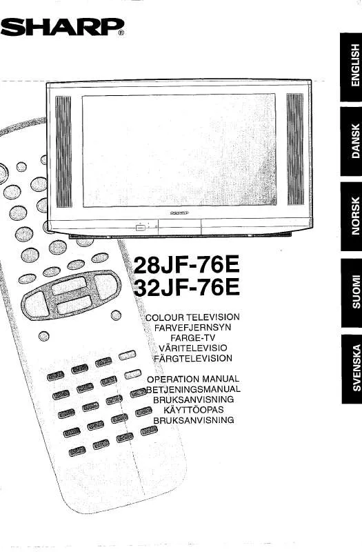 Mode d'emploi SHARP 28JF-76E