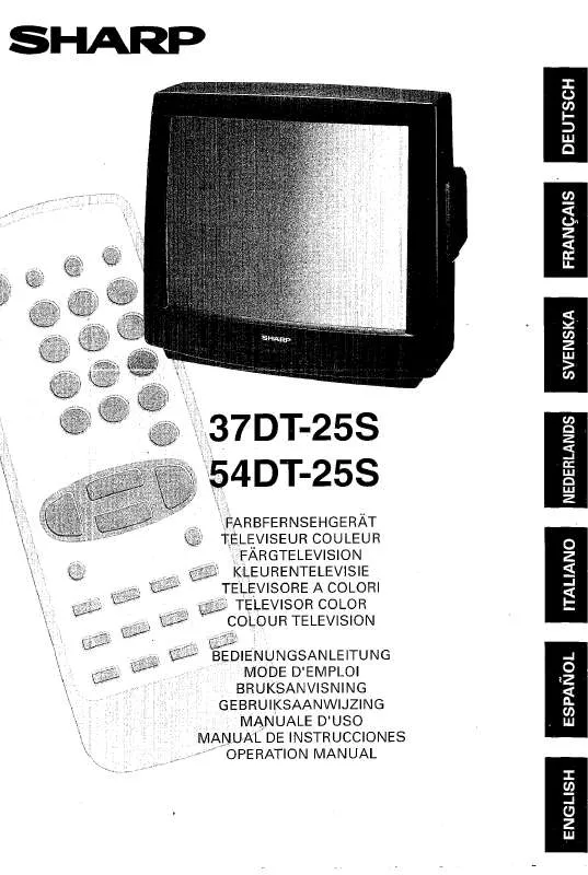 Mode d'emploi SHARP 37DT-25S