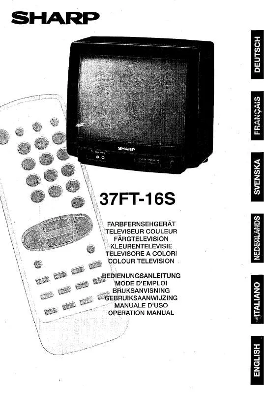 Mode d'emploi SHARP 37FT-16S