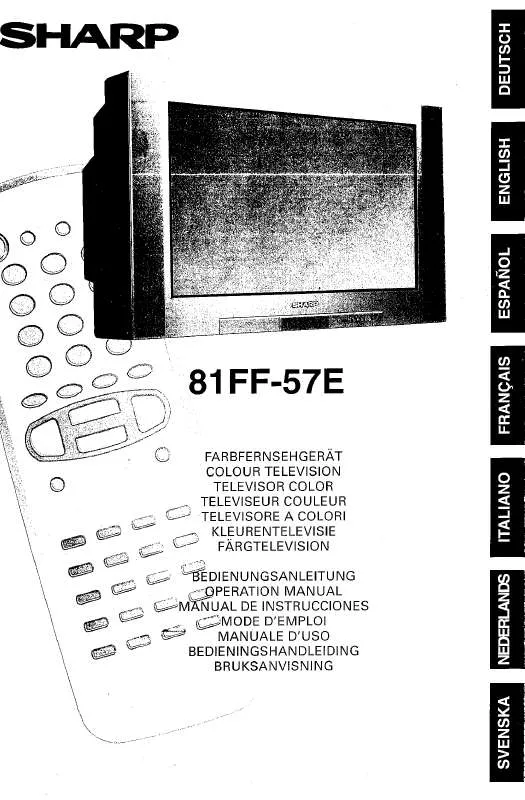 Mode d'emploi SHARP 81FF-57E