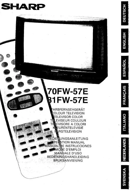 Mode d'emploi SHARP 81FW-57E