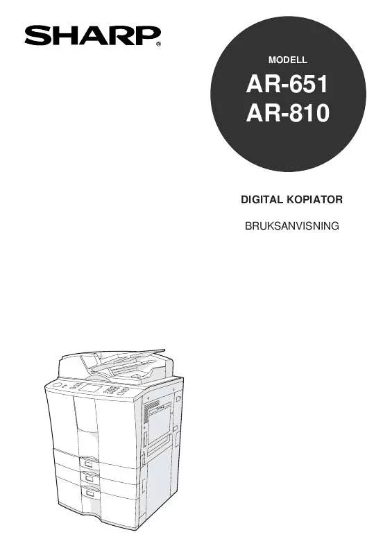 Mode d'emploi SHARP AR-651