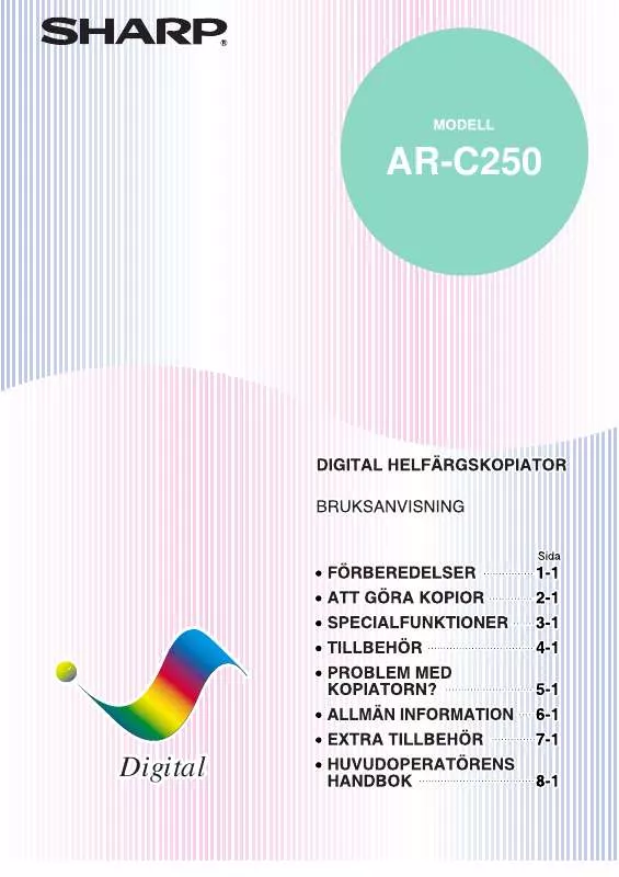 Mode d'emploi SHARP AR-C250