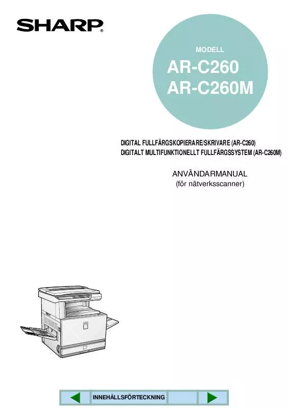 Mode d'emploi SHARP AR-C260P