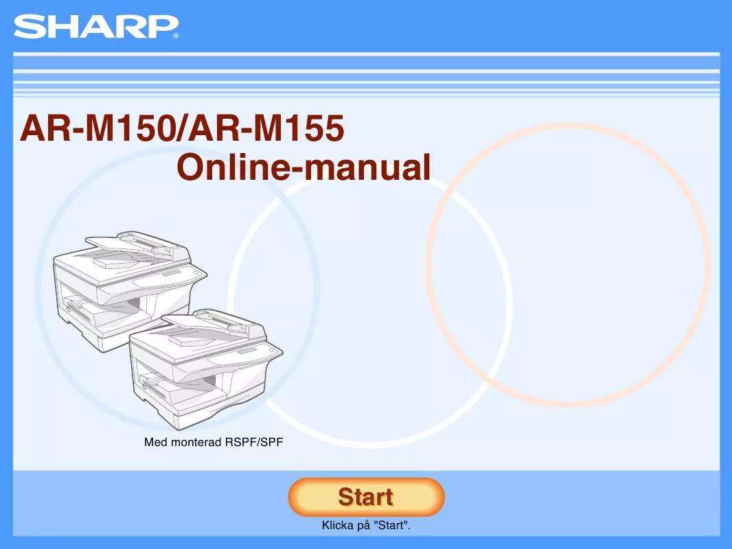 Mode d'emploi SHARP AR-M150