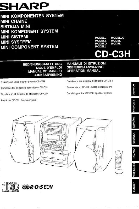 Mode d'emploi SHARP CD-C3H