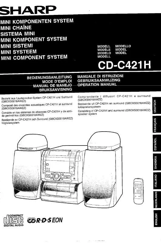 Mode d'emploi SHARP CD-C421H