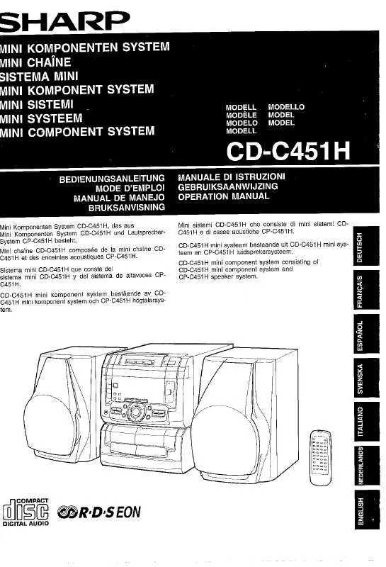 Mode d'emploi SHARP CD-C451H