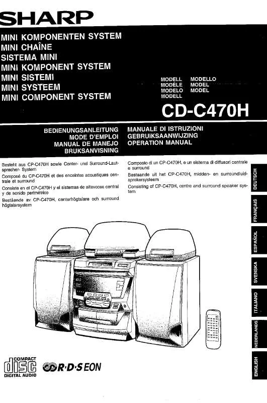 Mode d'emploi SHARP CD-C470H