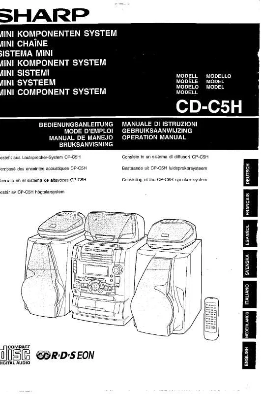 Mode d'emploi SHARP CD-C5H