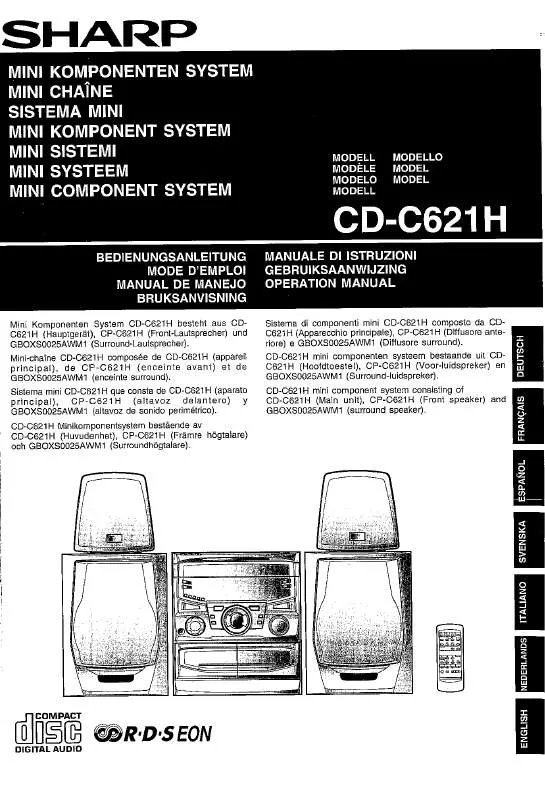 Mode d'emploi SHARP CD-C621H