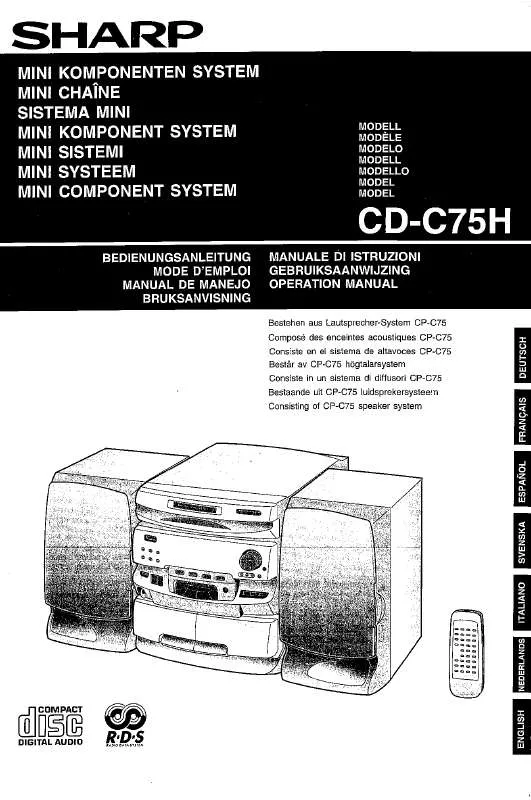 Mode d'emploi SHARP CD-C75H