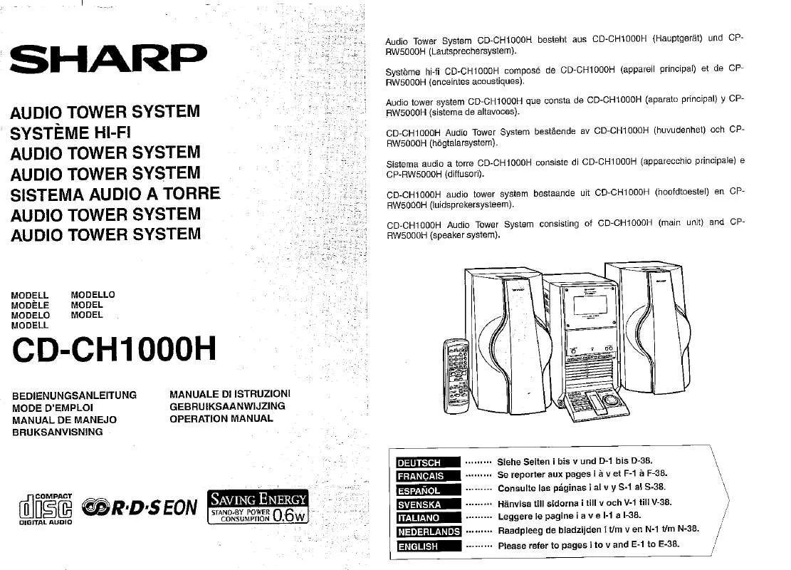 Mode d'emploi SHARP CD-CH1000H