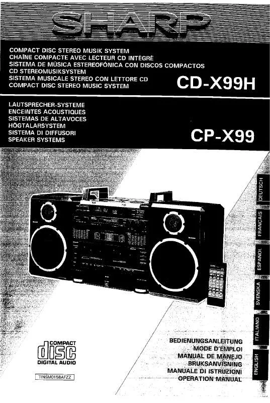 Mode d'emploi SHARP CD-X99