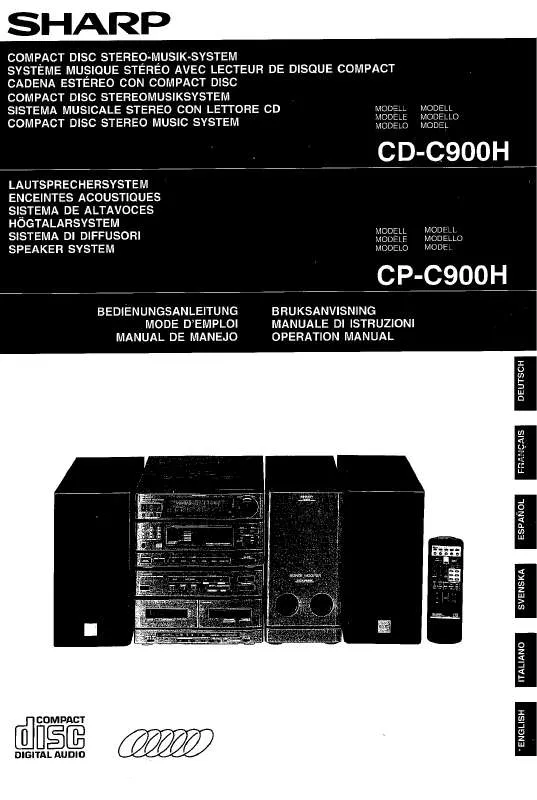 Mode d'emploi SHARP CP-C900H