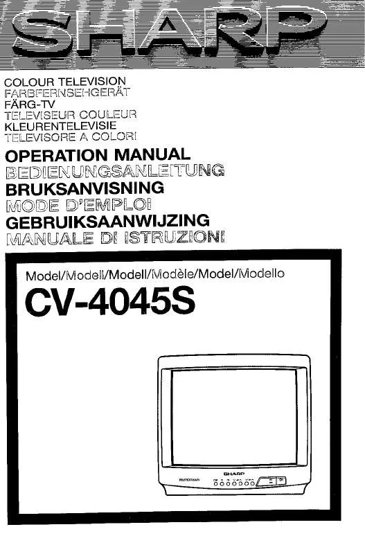 Mode d'emploi SHARP CV-4045S