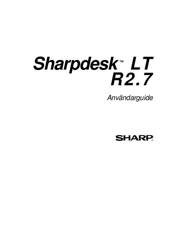 Mode d'emploi SHARP SHARPDESK LT R2.7