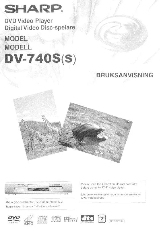 Mode d'emploi SHARP DV-740S