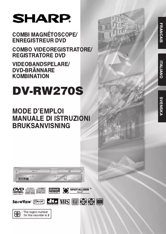 Mode d'emploi SHARP DV-RW270S