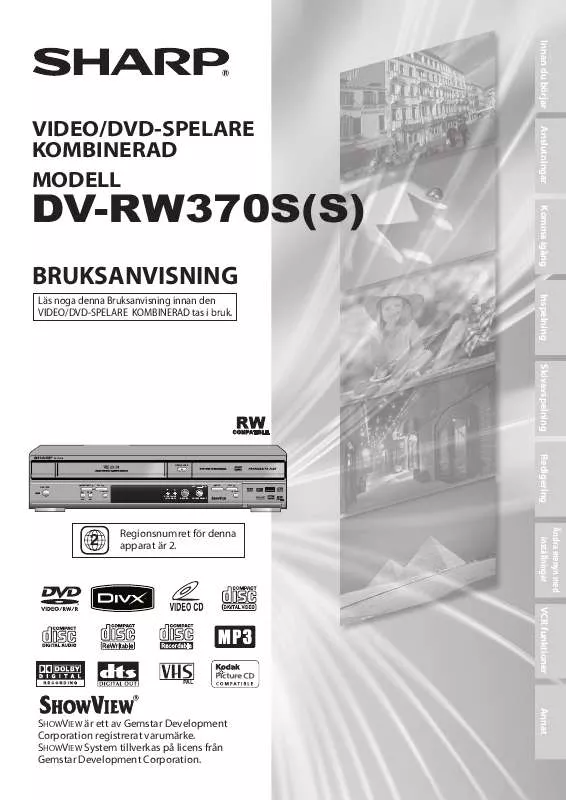 Mode d'emploi SHARP DV-RW370S