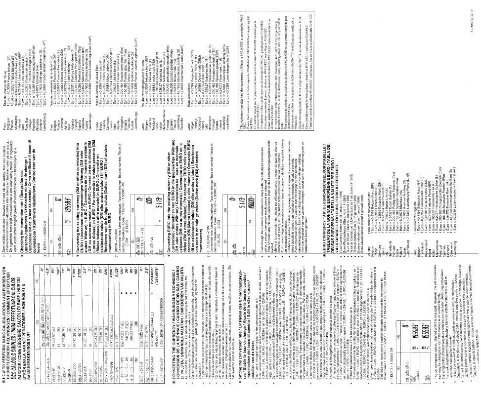 Mode d'emploi SHARP EL-326EB