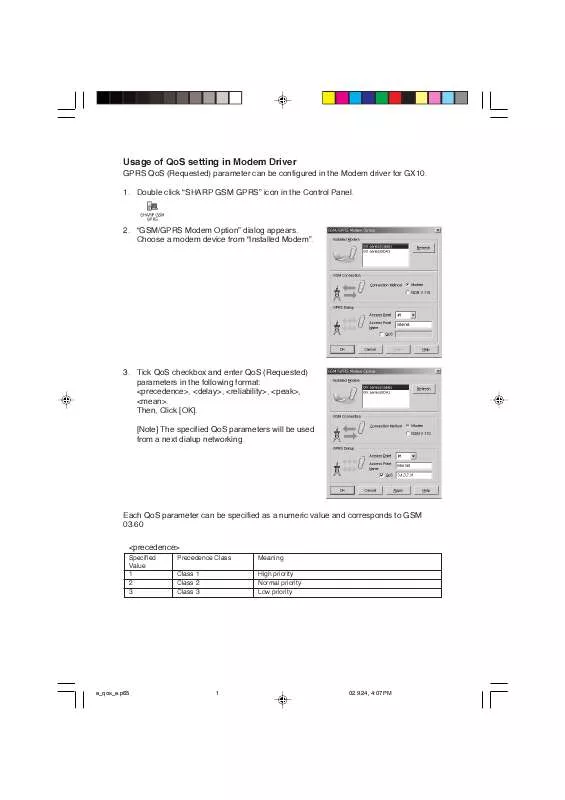 Mode d'emploi SHARP GX10I