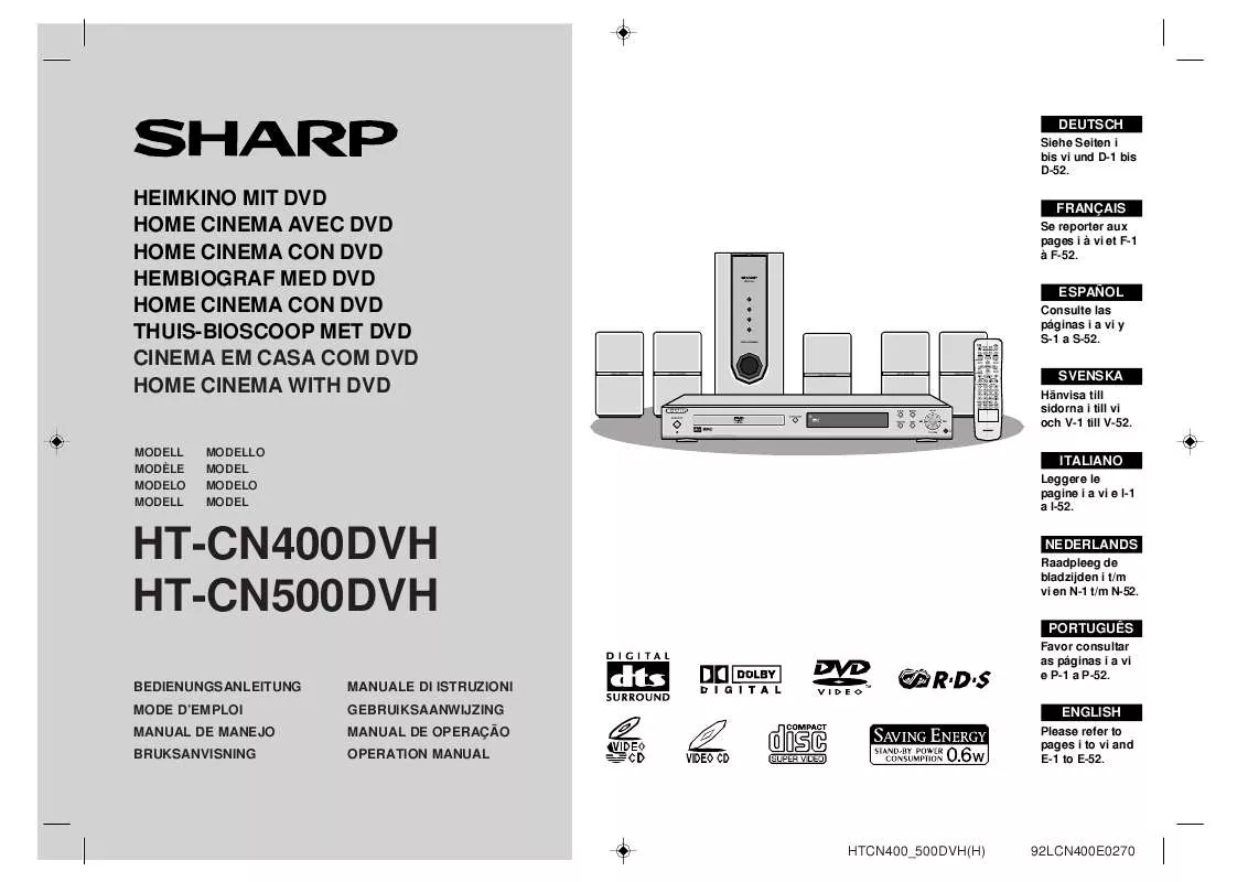 Mode d'emploi SHARP HT-CN500DVH