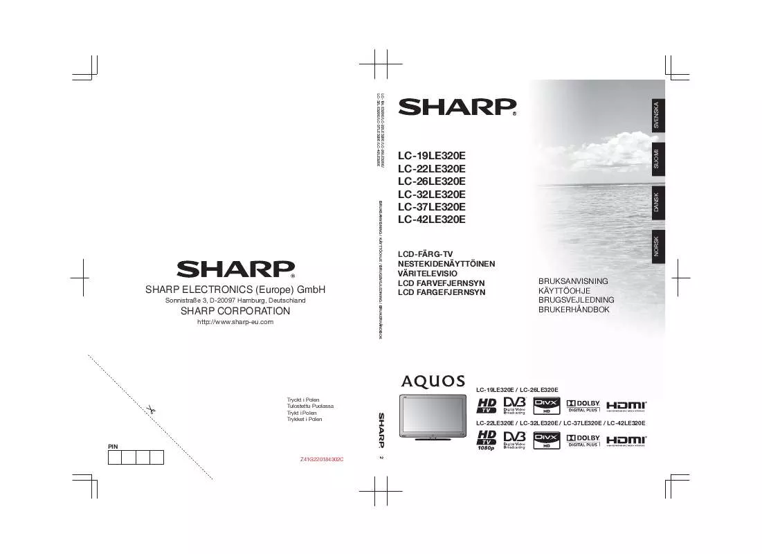 Mode d'emploi SHARP LC-26LE320E