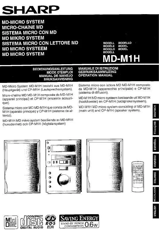 Mode d'emploi SHARP MD-M1H