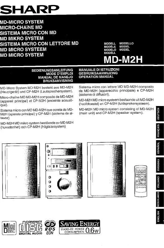 Mode d'emploi SHARP MD-M2H